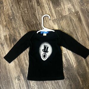 Kids Long Sleeve Black Shirt with Graphic